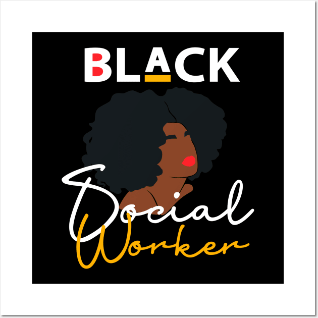 Black Social Worker Wall Art by Chey Creates Clothes